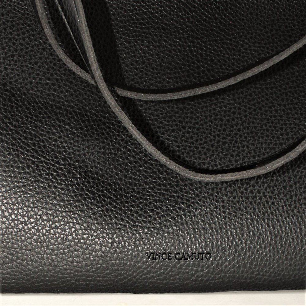 Vince Camuto Luck Tote Black Vegan Pebbled Leather - Picture 5 of 6